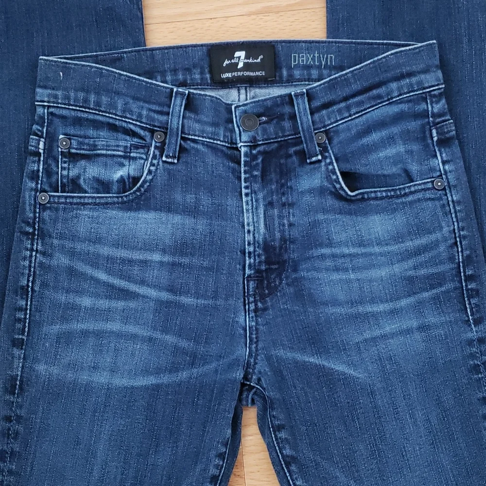 7 For All Mankind Luxe Performance PAXTYN Clean Pocket Jeans Size 28 - Picture 3 of 10